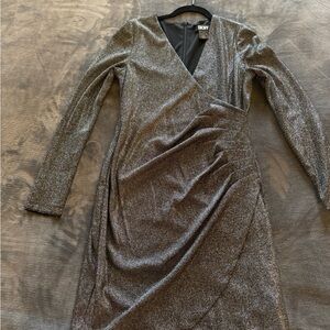 DKNY women’s faux wrap long sleeve cocktail dress (10)